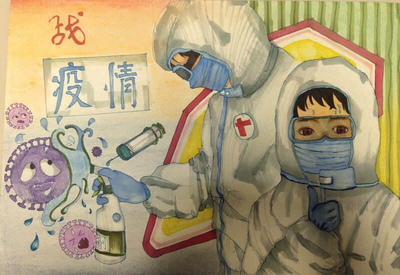 “疫情當(dāng)前，孩子們有‘畫’說”作品展播（三十五）
