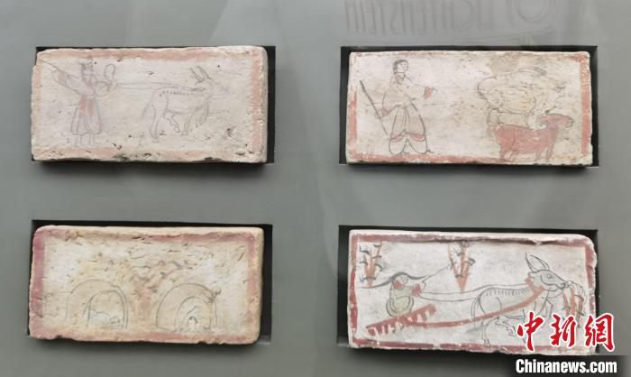 圖為嘉峪關(guān)長城博物館館藏文物魏晉墓彩繪畫像磚中豐富多彩的古代農(nóng)牧業(yè)生產(chǎn)活動(dòng)。(資料圖) 丁思 攝