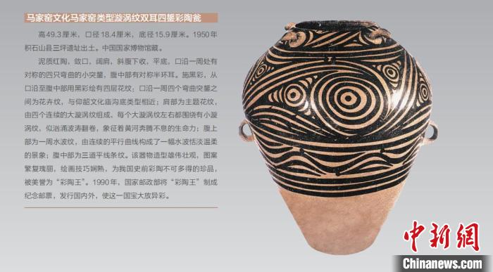 圖為“彩陶王”展板?！∨R夏州融媒體供圖