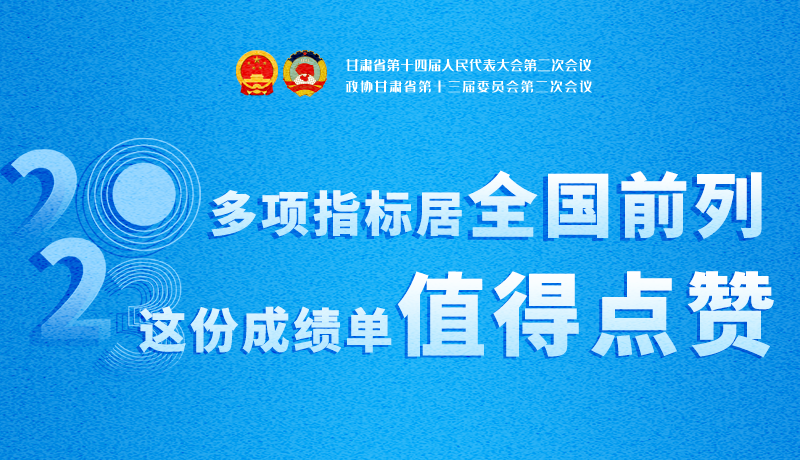 【聚焦2024甘肅兩會】3D海報|多項指標(biāo)居全國前列！甘肅這份成績單值得點贊
