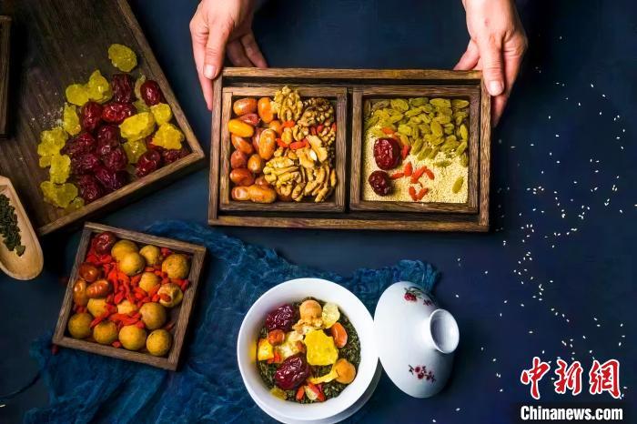 2023年5月，拍攝的臨夏蓋碗茶所需原料。(資料圖)臨夏市融媒體中心供圖